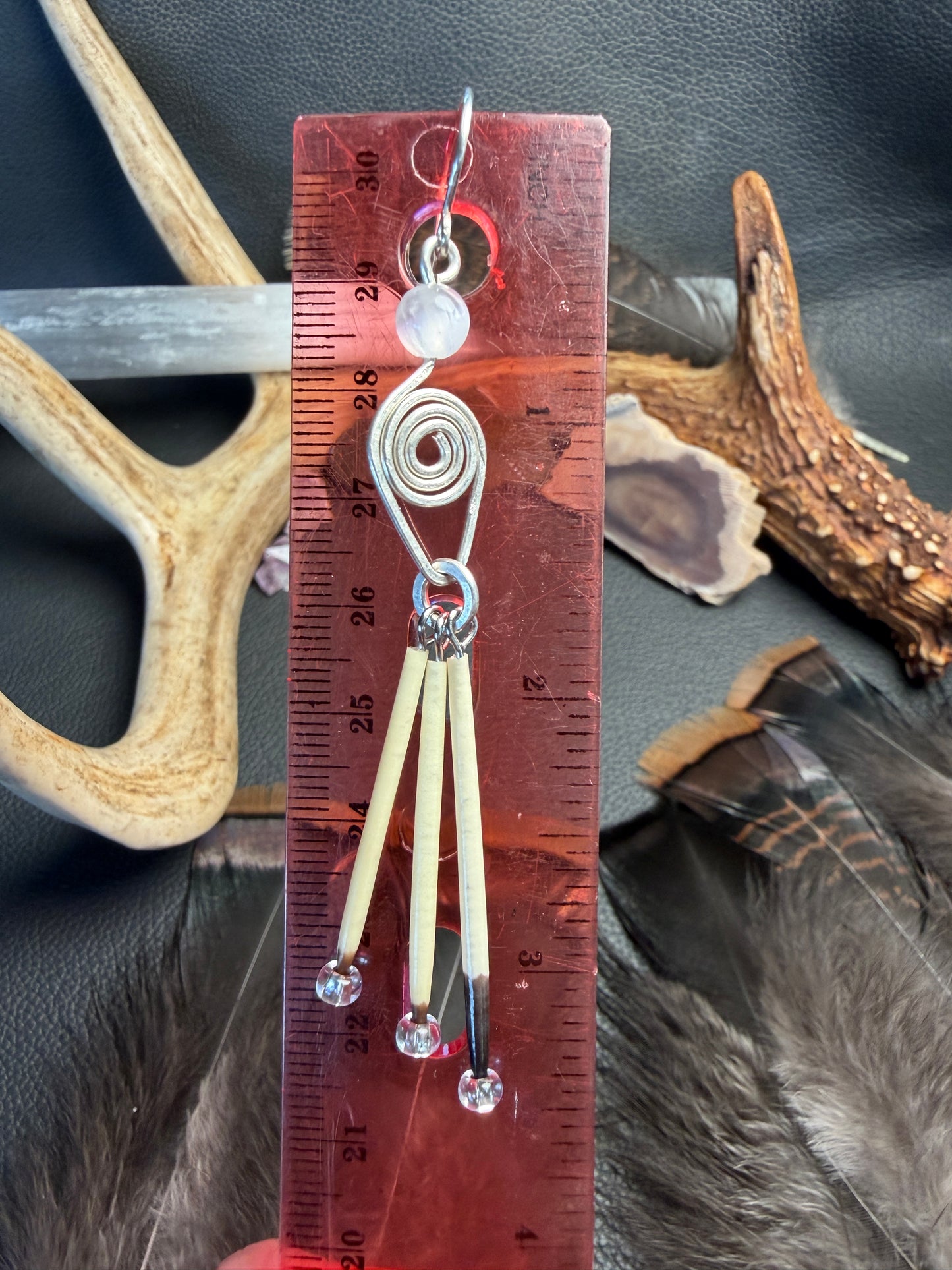 Selenite Silver Goddess- 3 Quills