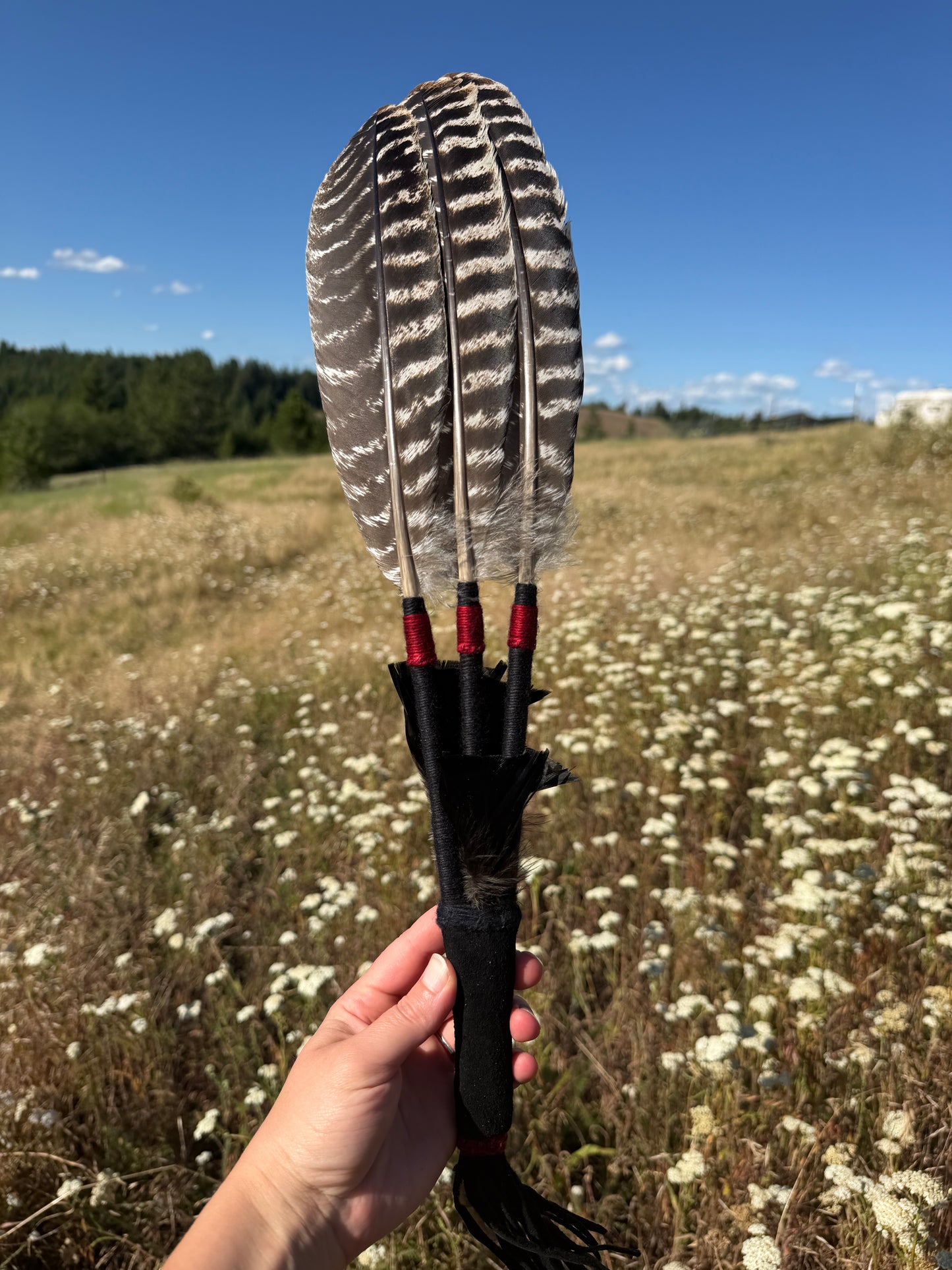 Night Shade- Feather Fan