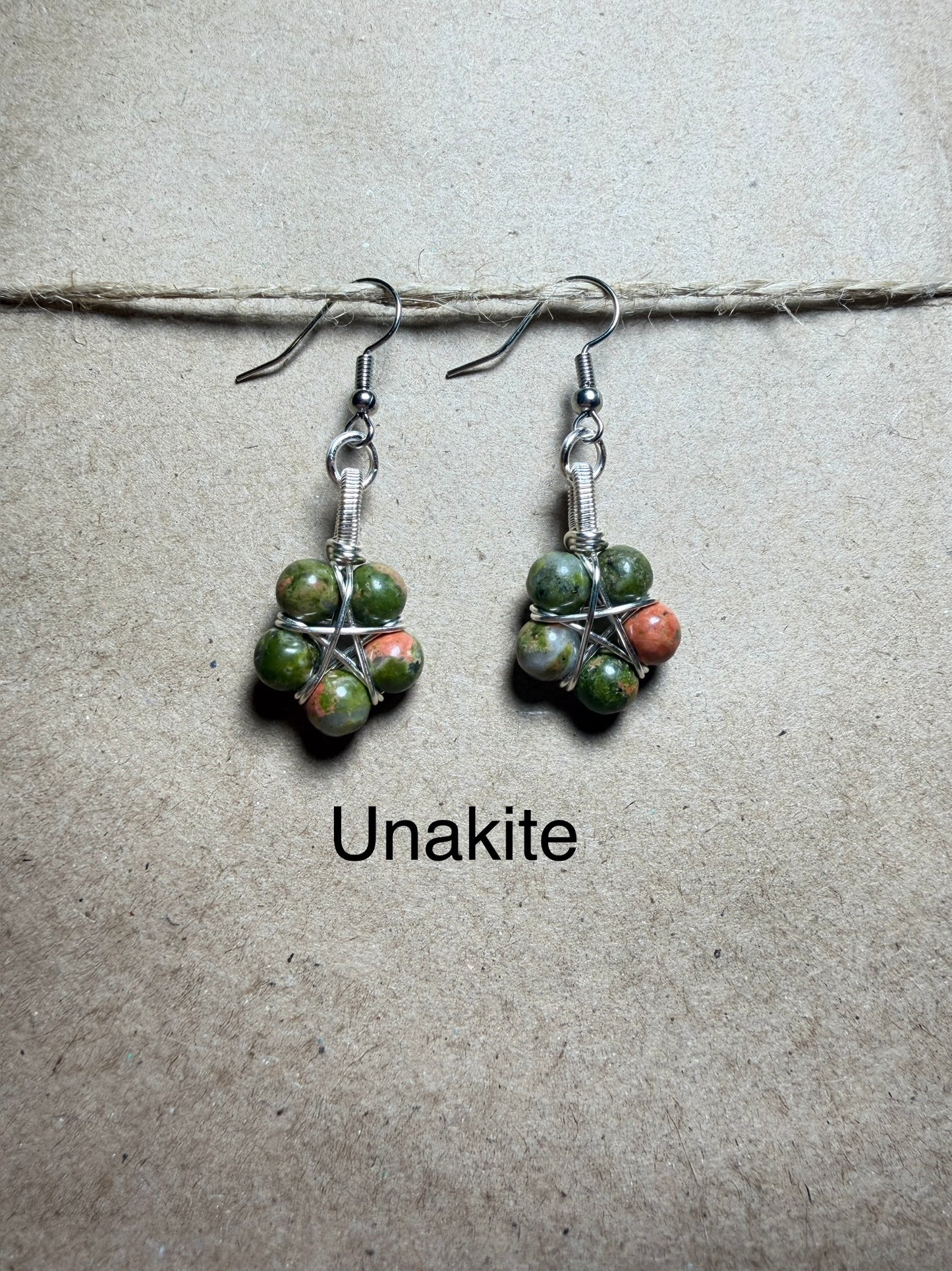 Silver Earrings- Pentagrams