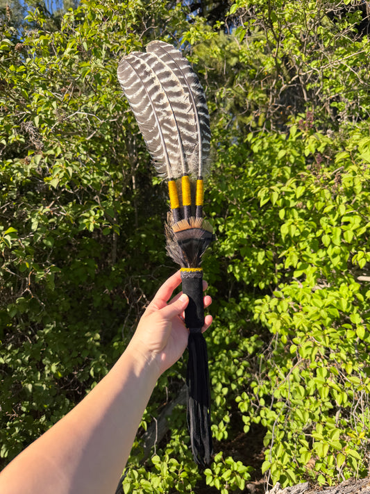 Golden Apple- Feather Fan
