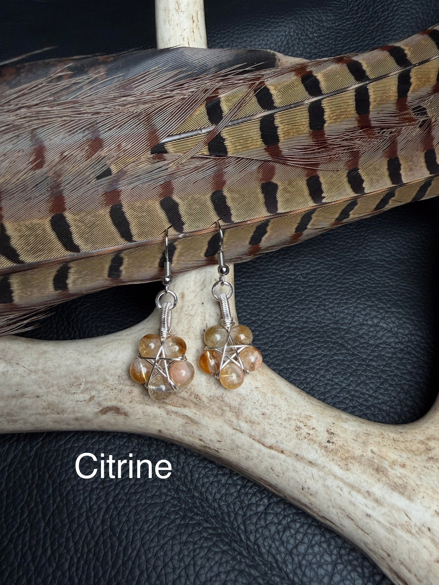 Silver Earrings- Pentagrams