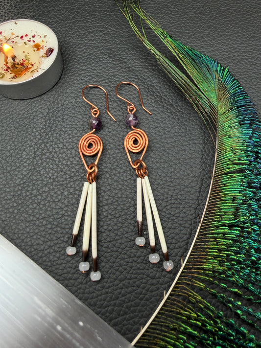 Amethyst Goddess-Copper 3 Quill