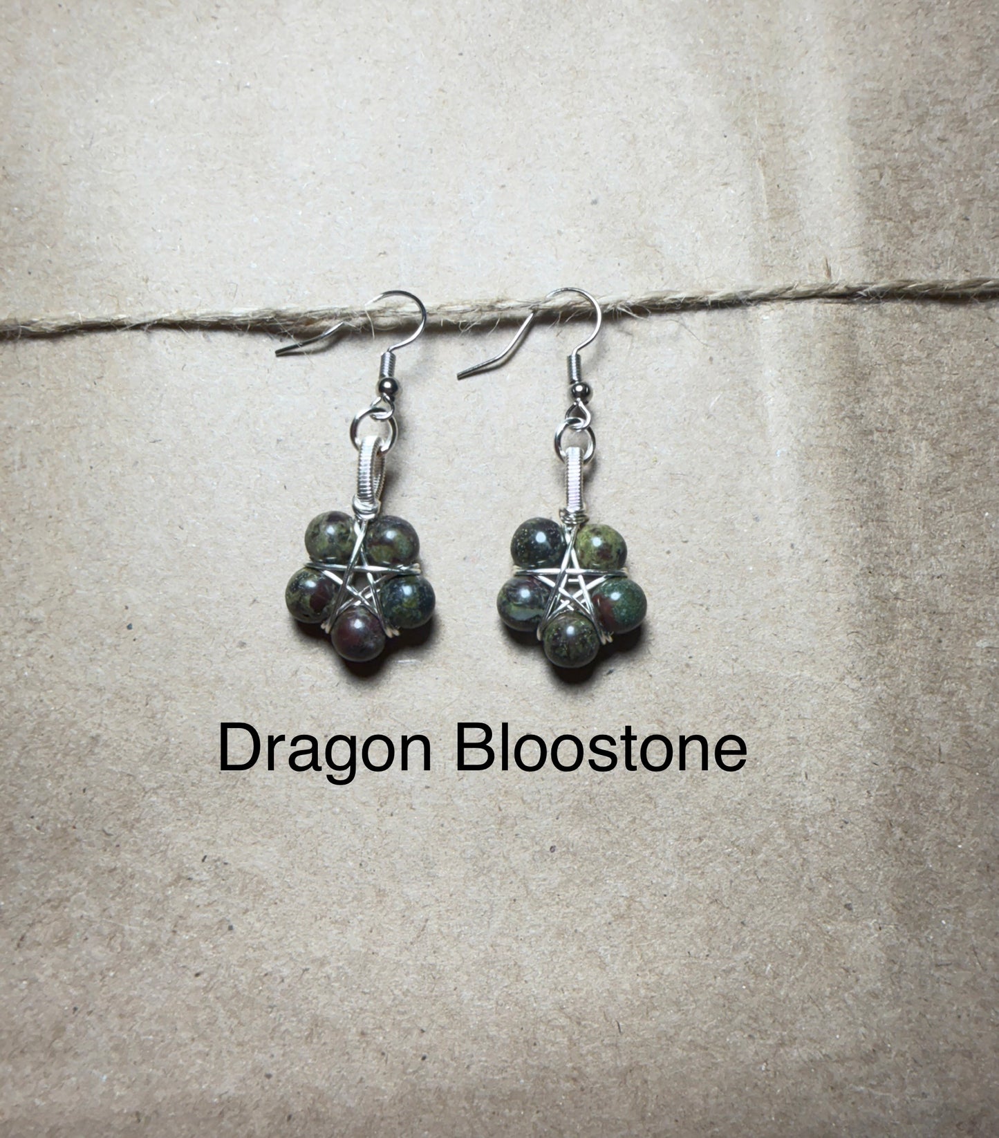 Silver Earrings- Pentagrams