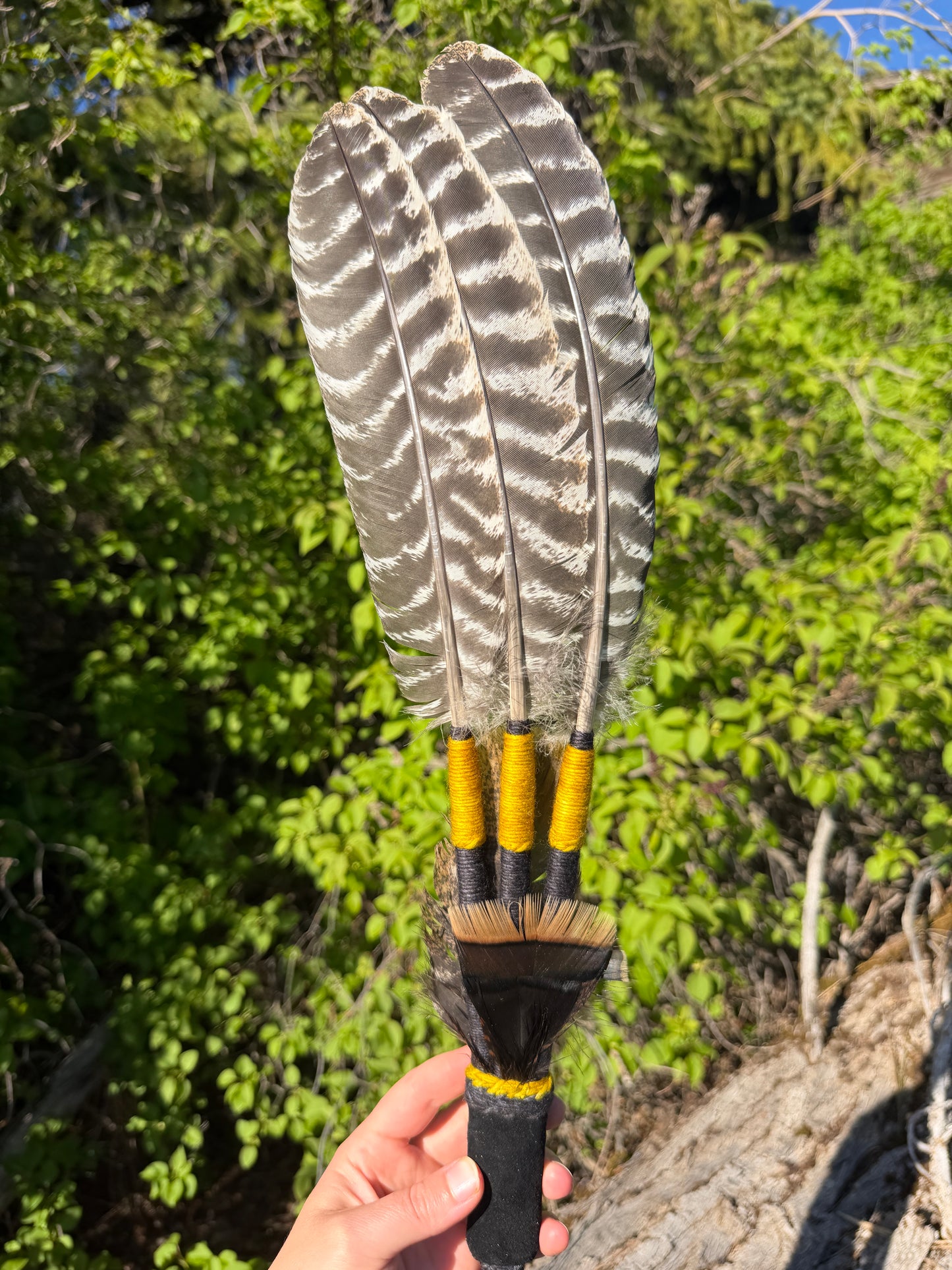 Golden Apple- Feather Fan