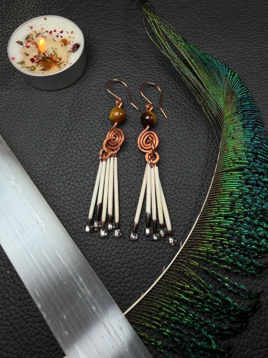 Tigers Eye Spiral-Copper 5 Quill