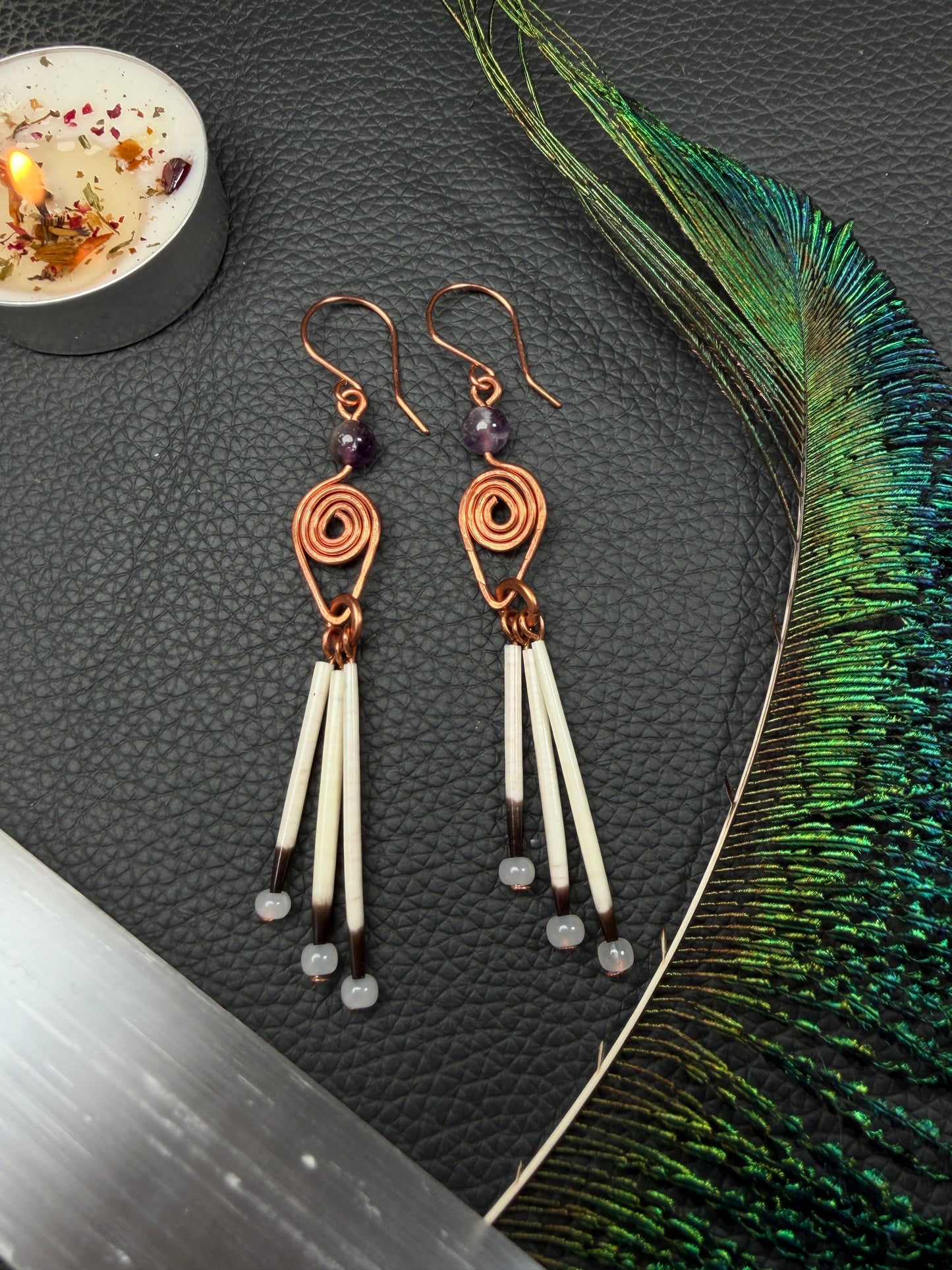 Amethyst Goddess-Copper 3 Quill