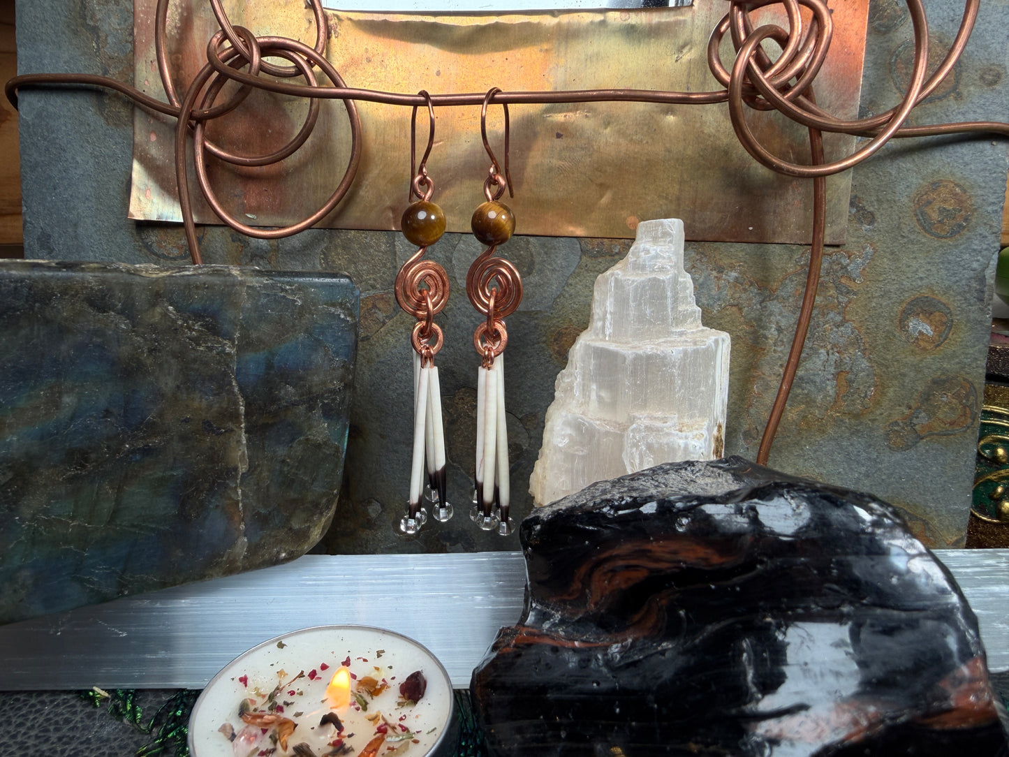 Tigers Eye Spiral-Copper 5 Quill