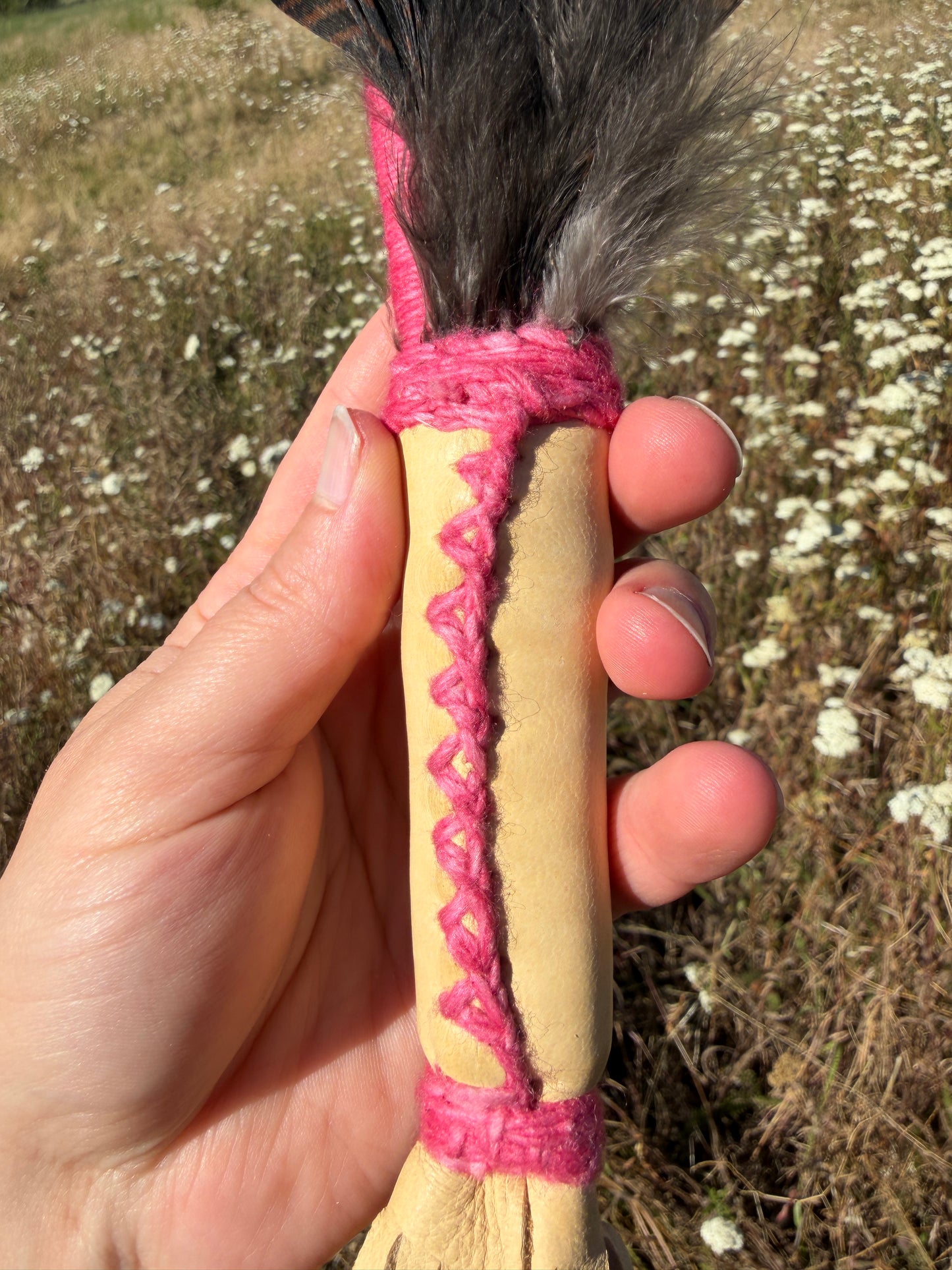 Wild Rose- Feather Fan