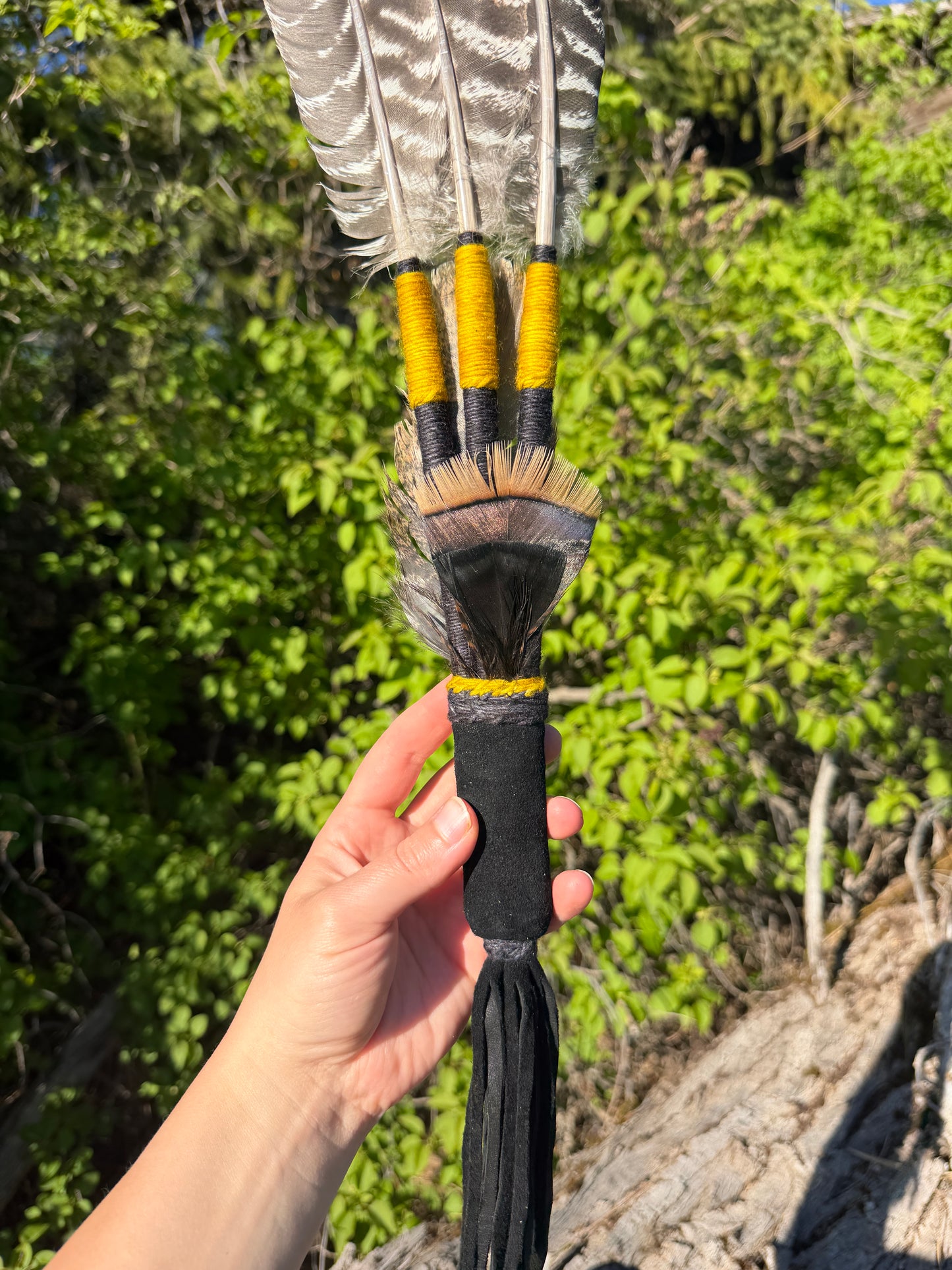 Golden Apple- Feather Fan