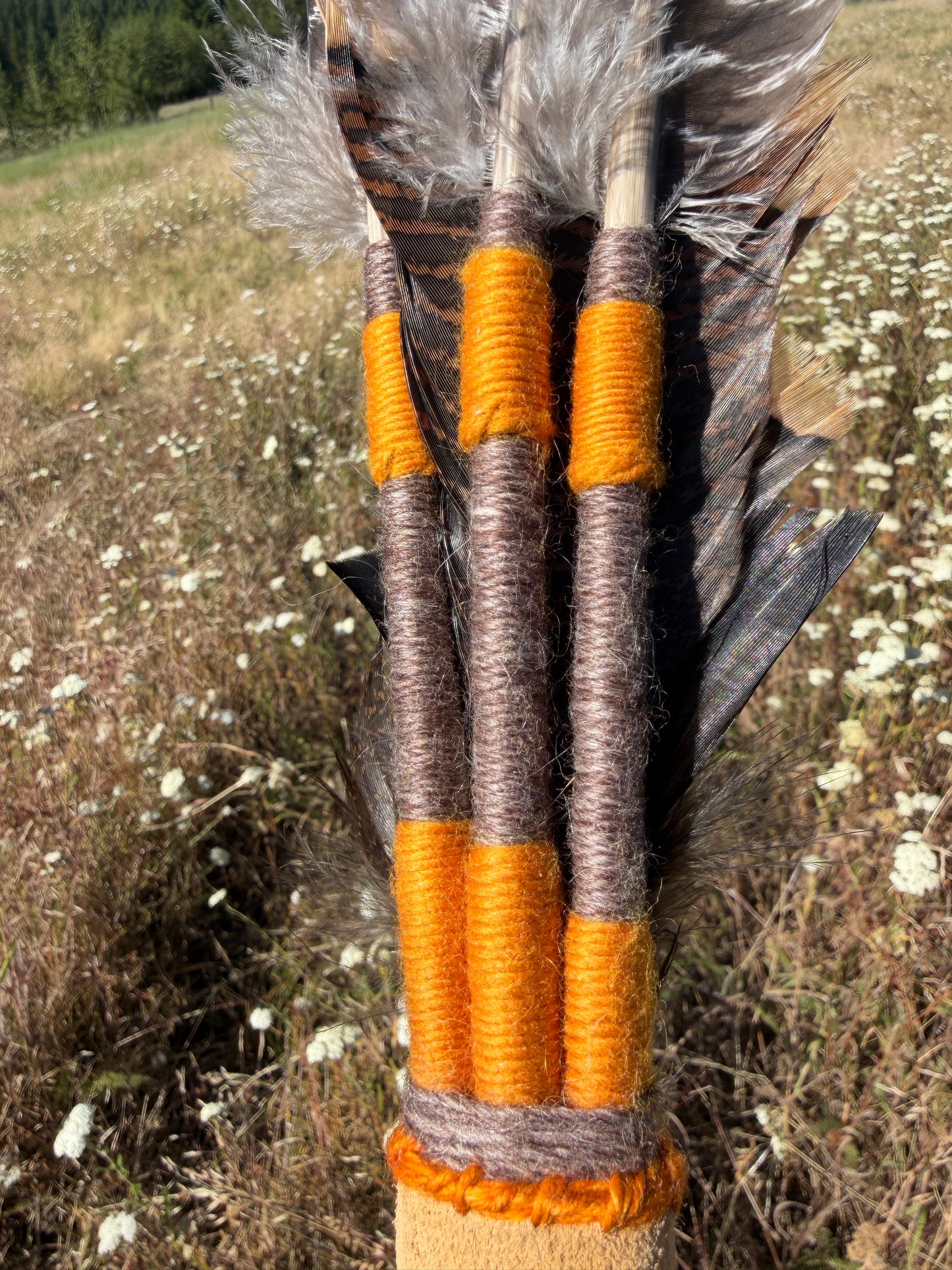 Sacred Bark- Feather Fan