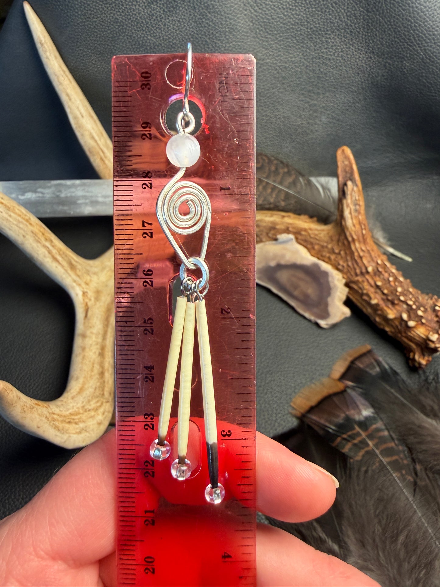 Selenite Silver Goddess- 3 Quills