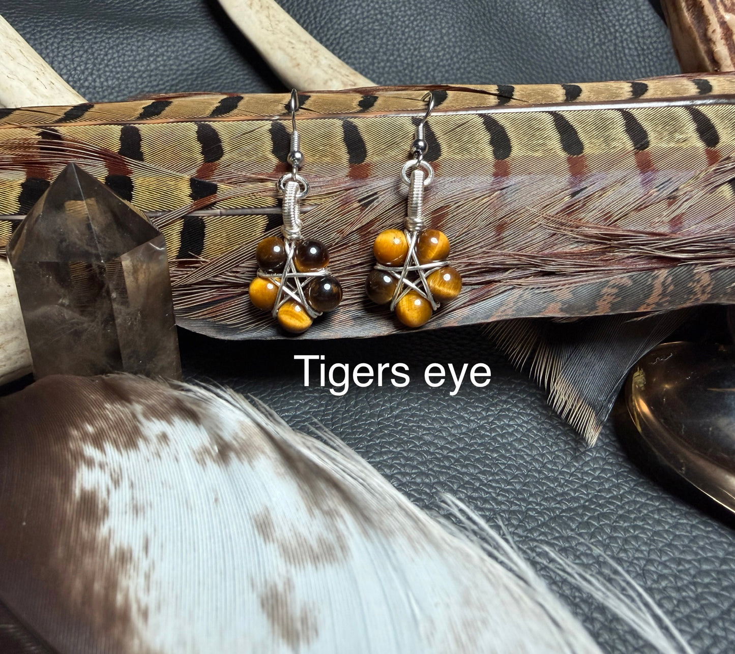 Silver Earrings- Pentagrams