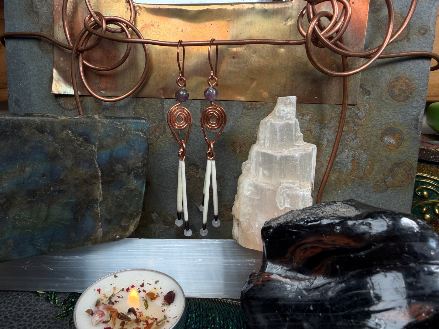 Amethyst Goddess-Copper 3 Quill