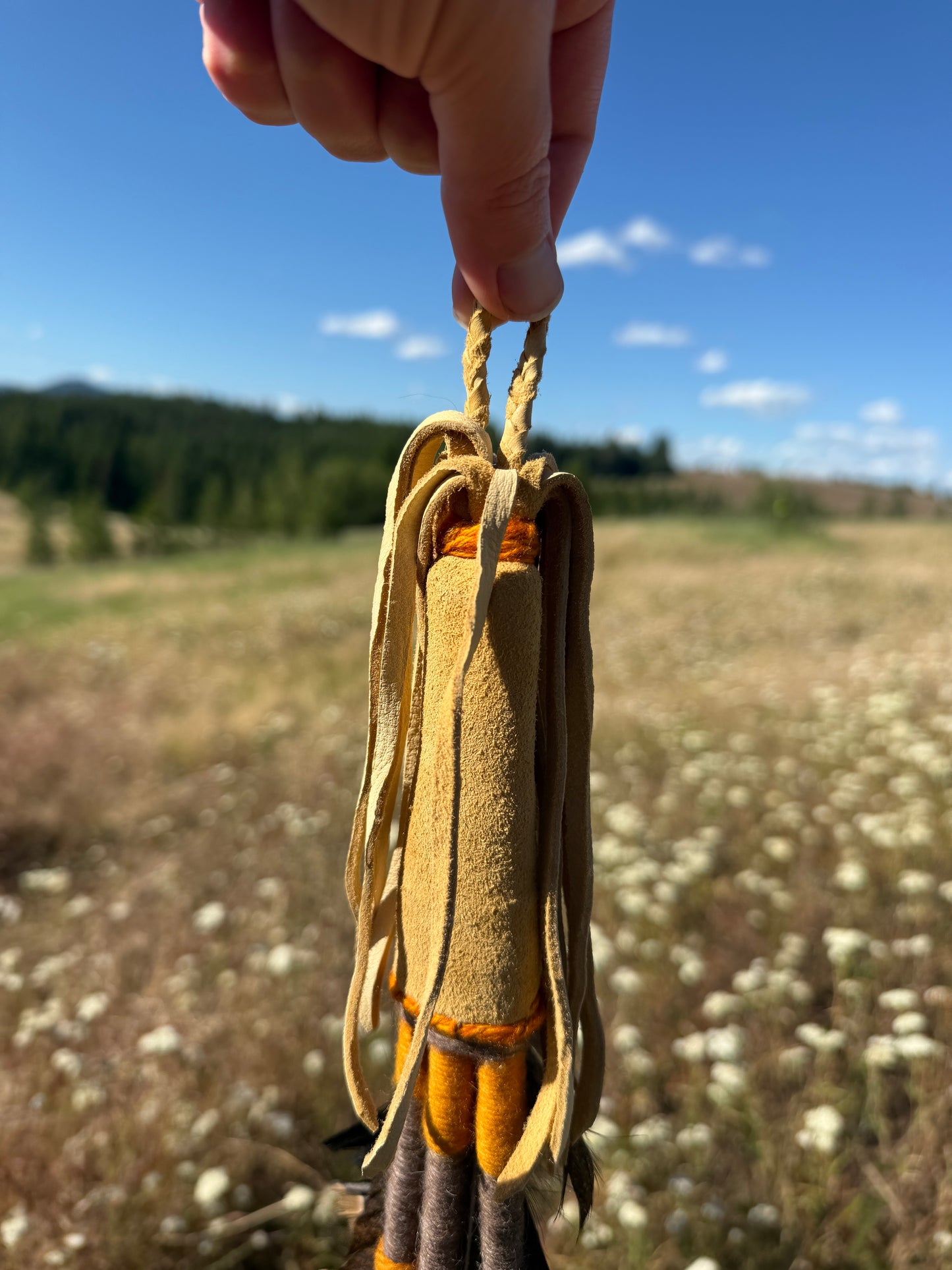 Sacred Bark- Feather Fan