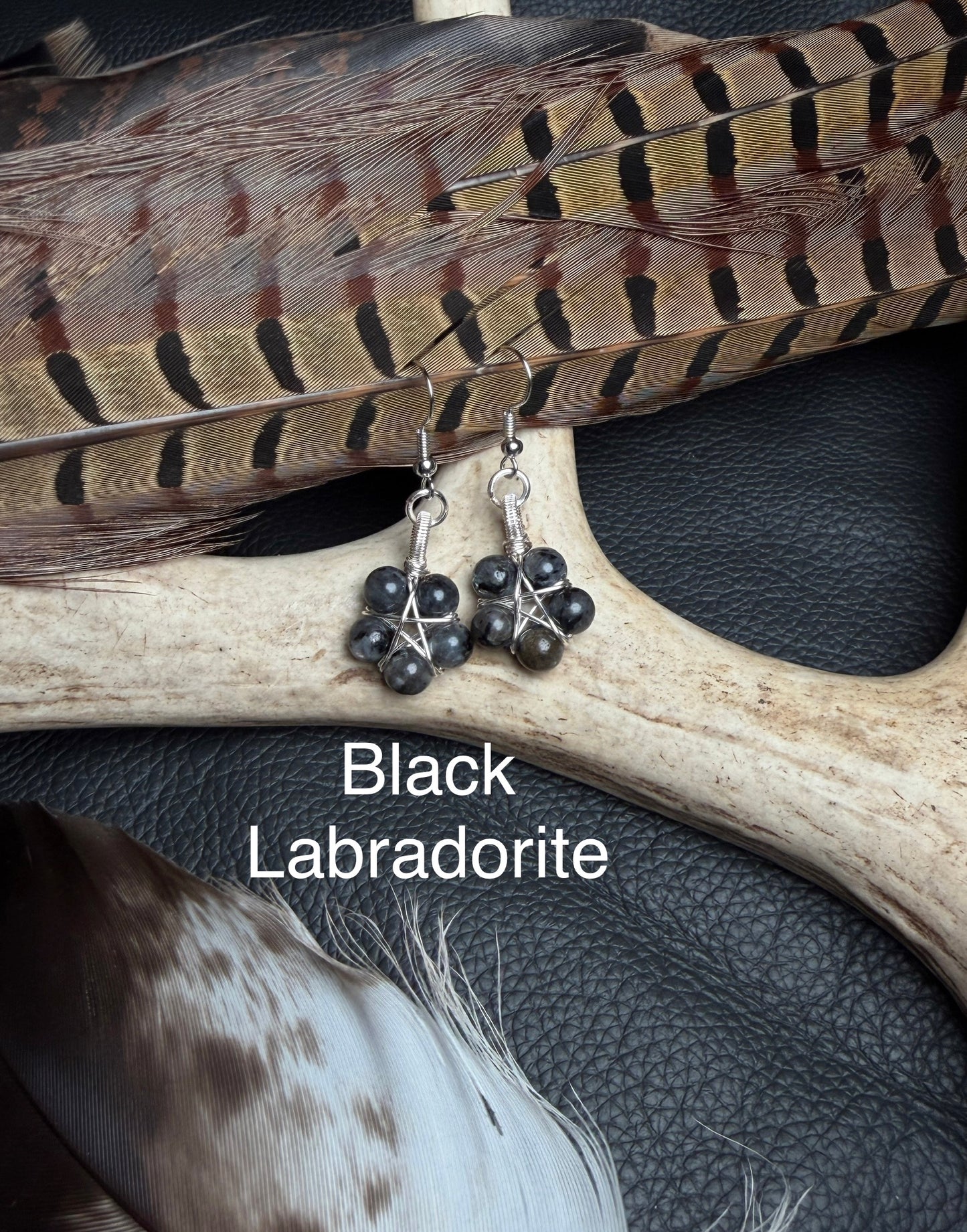 Silver Earrings- Pentagrams