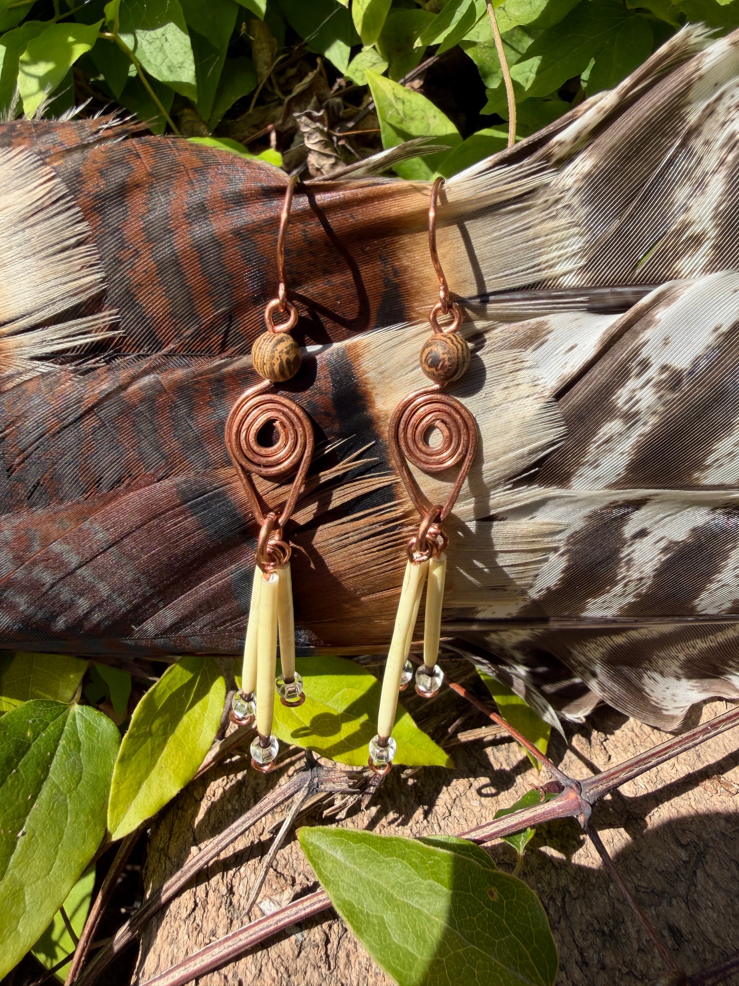 Rose Wood Goddess- 3 Quill Copper