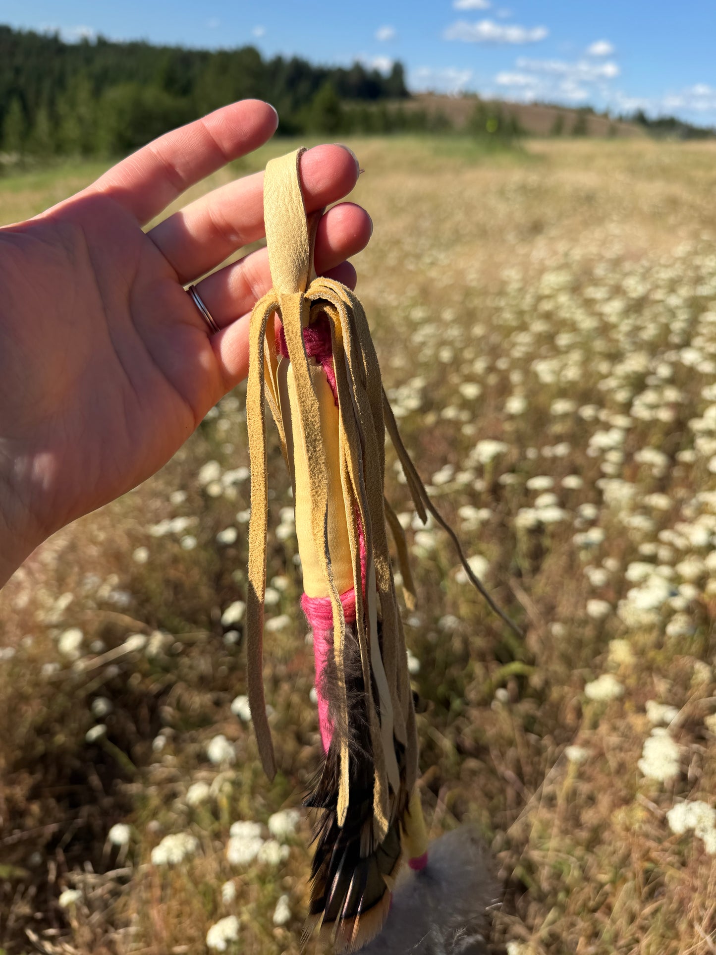Wild Rose- Feather Fan