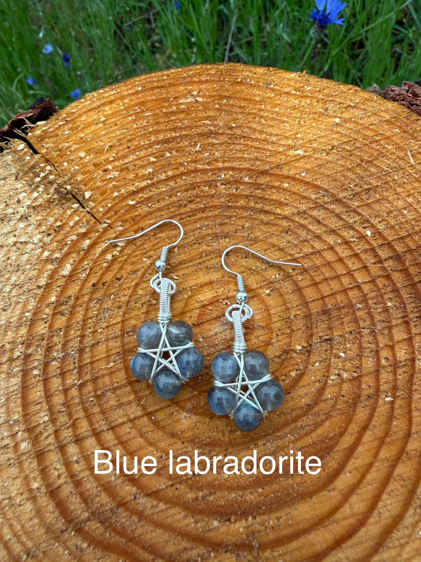 Silver Earrings- Pentagrams