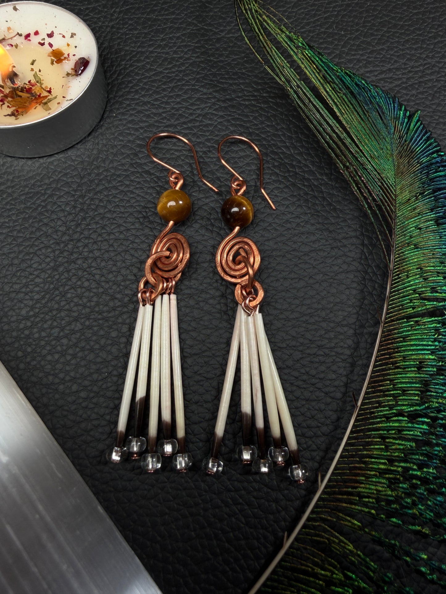 Tigers Eye Spiral-Copper 5 Quill