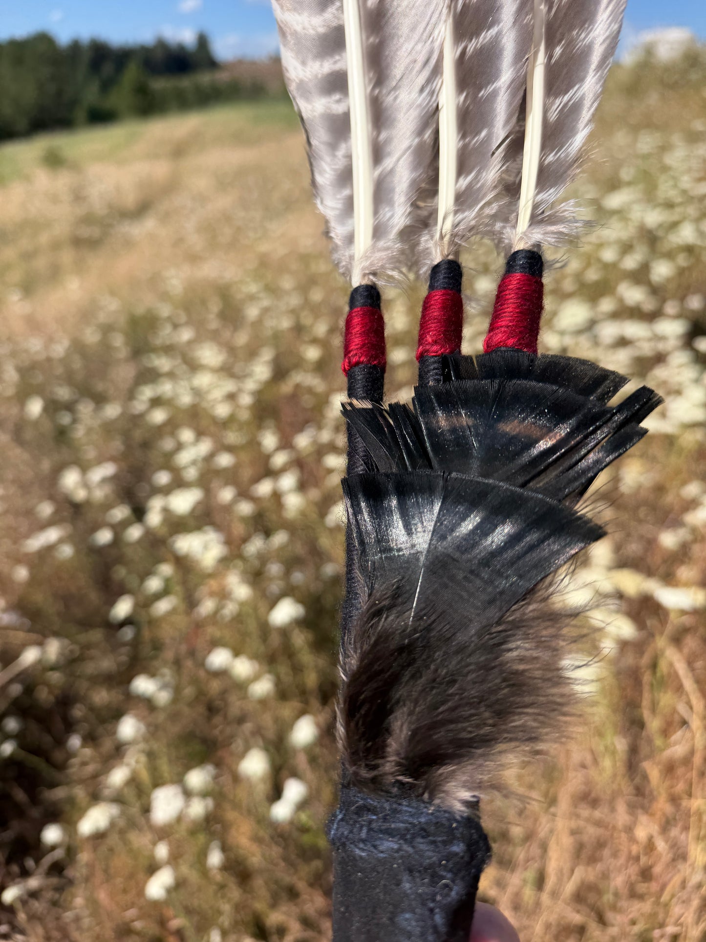 Night Shade- Feather Fan