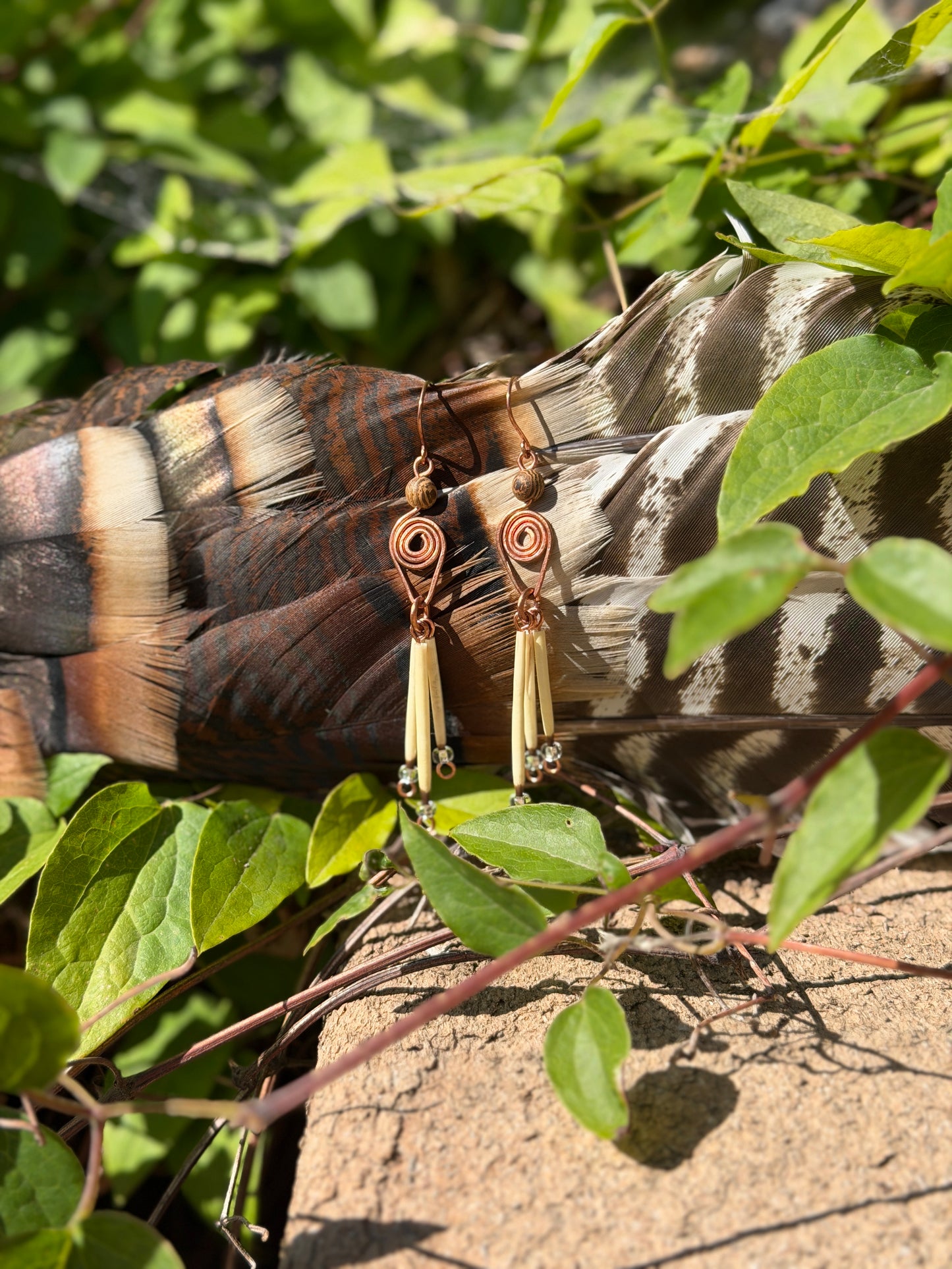 Rose Wood Goddess- 3 Quill Copper