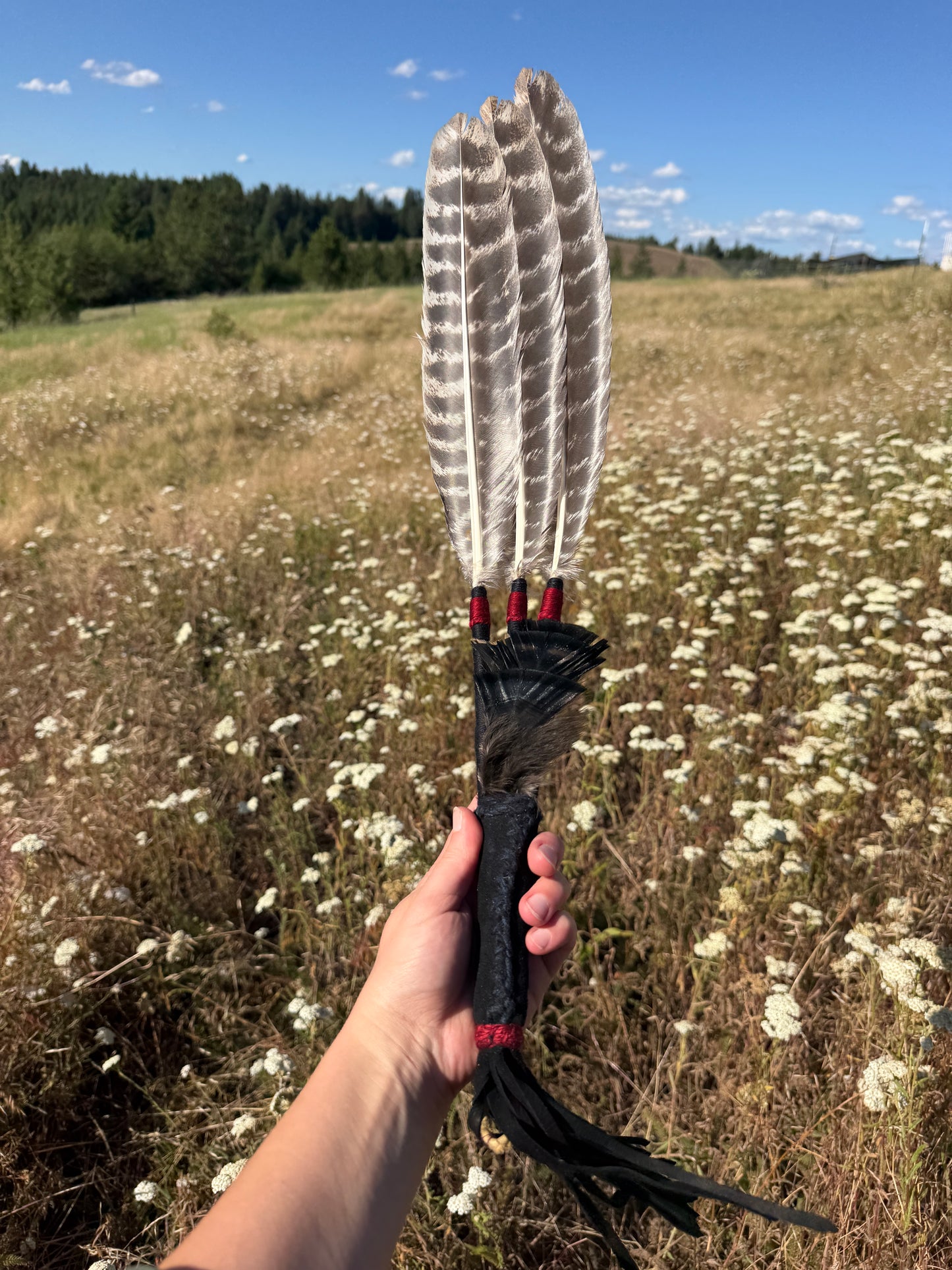 Night Shade- Feather Fan