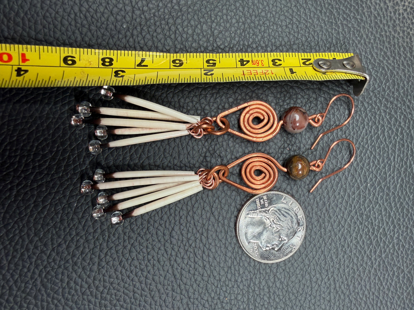 Petrified Wood Goddess-Copper 5 Quill