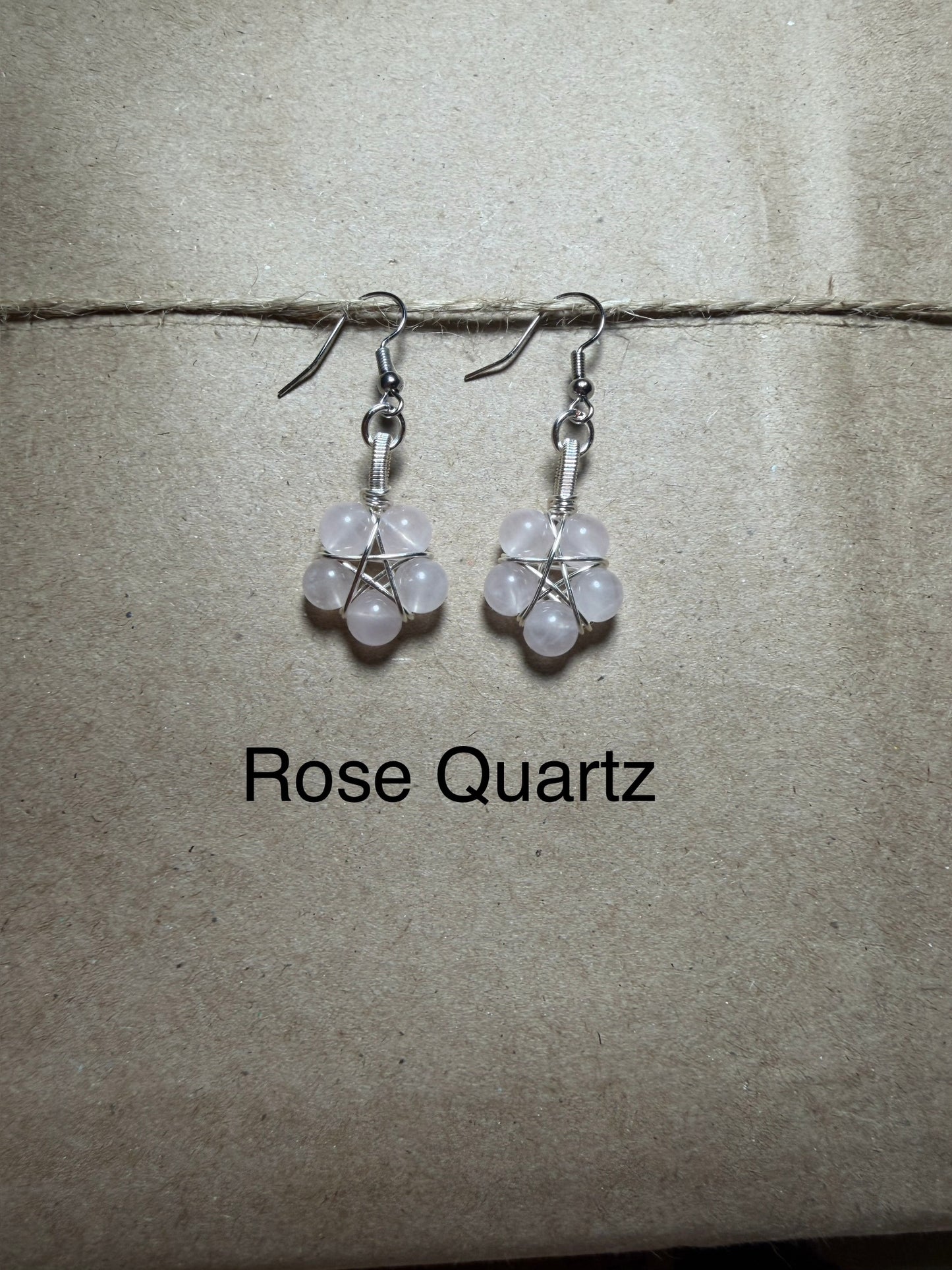 Silver Earrings- Pentagrams