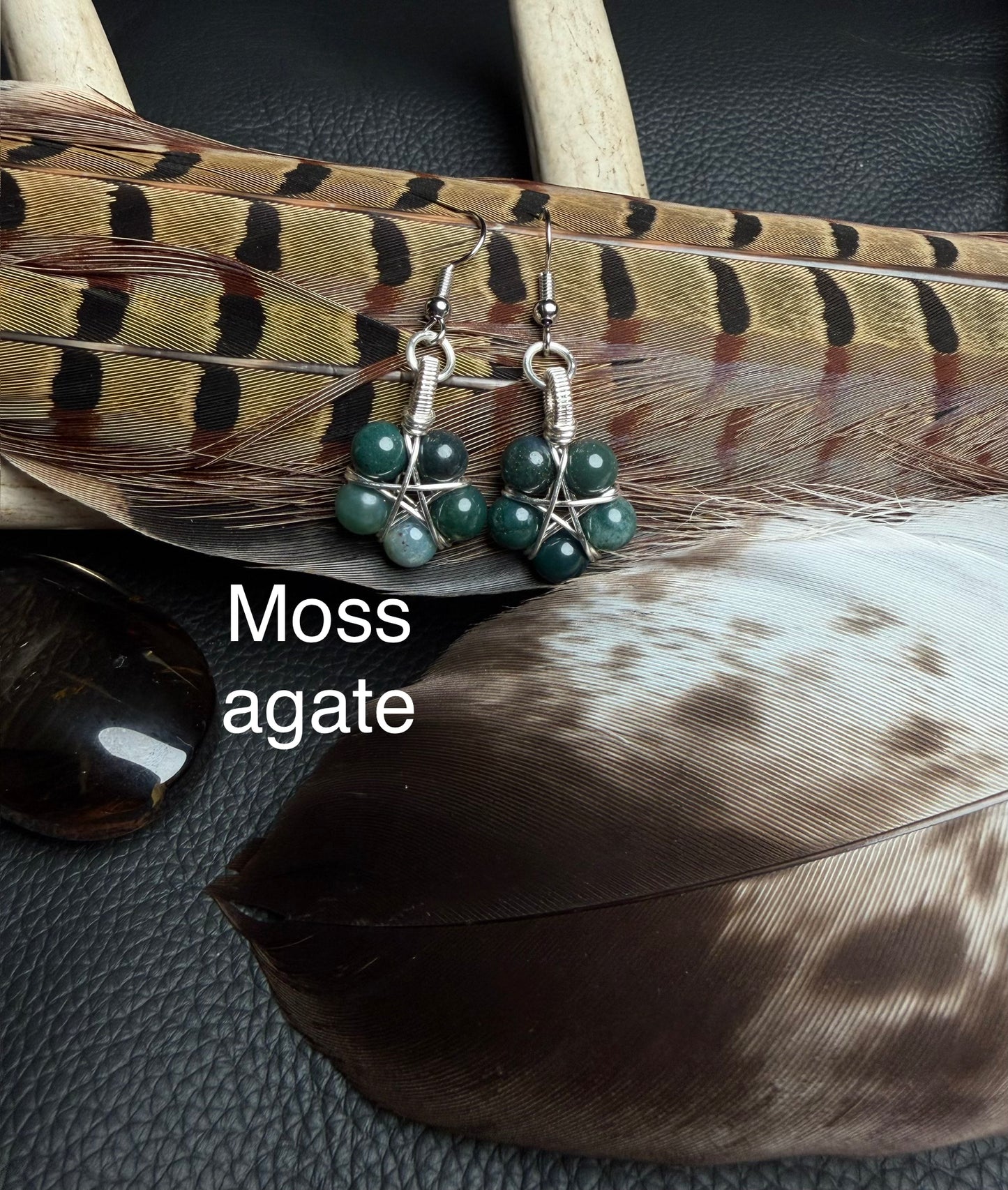 Silver Earrings- Pentagrams