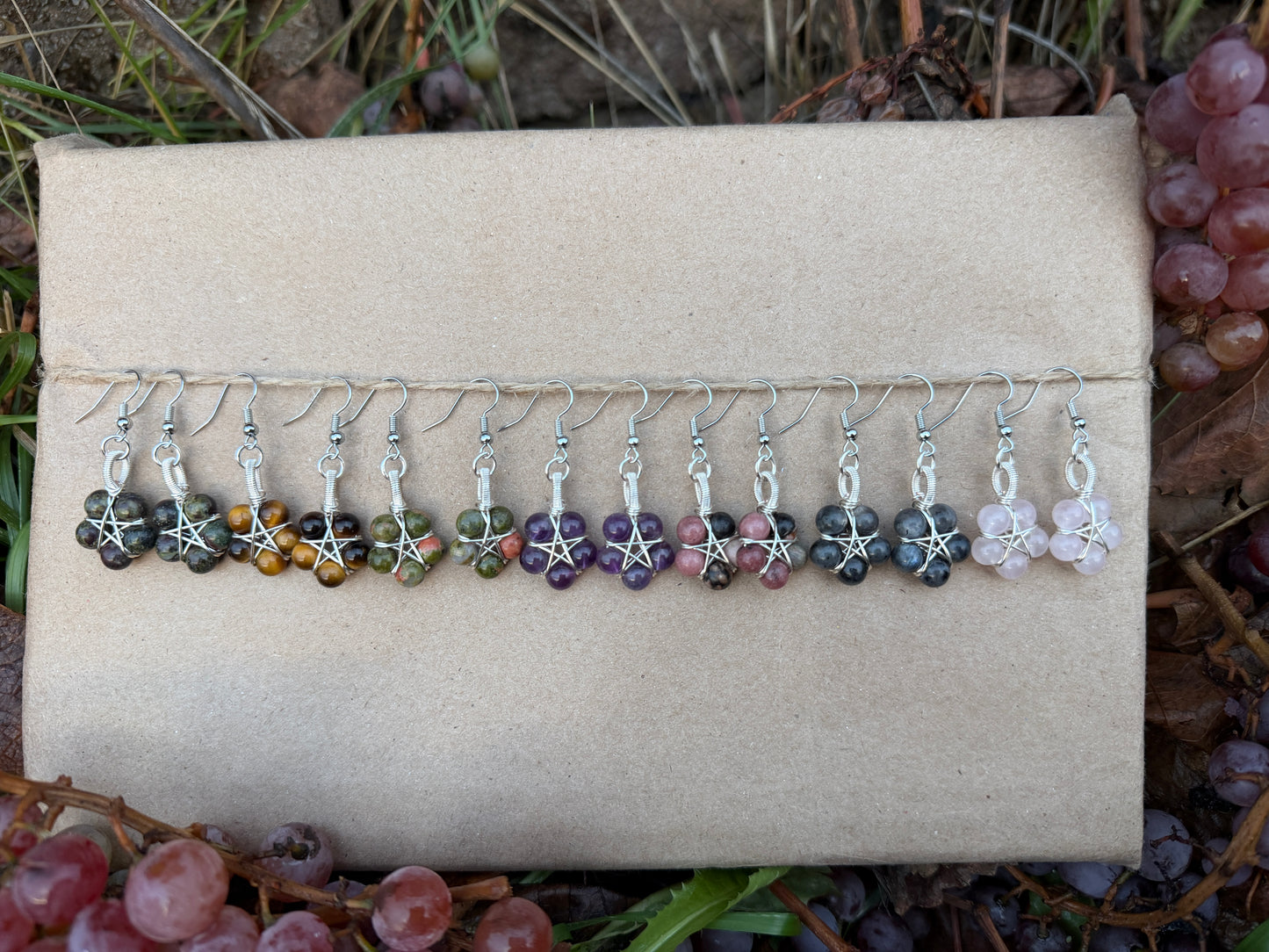 Silver Earrings- Pentagrams