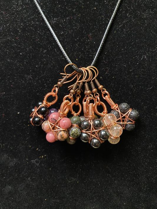 Copper Earrings- Pentagram